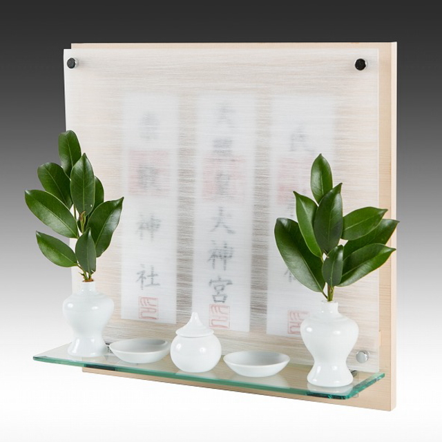 神棚 モダン 神棚一社置き型 置き型 デザイン 神 具 置型 天然木 完成品 木製 コンパクト 一社 御札立て お札 お札立て おふだたて おしゃれ 木目 箱宮 棚板 スライド 会社 神事 小さい サイズ 小型 シンプル SI-S8